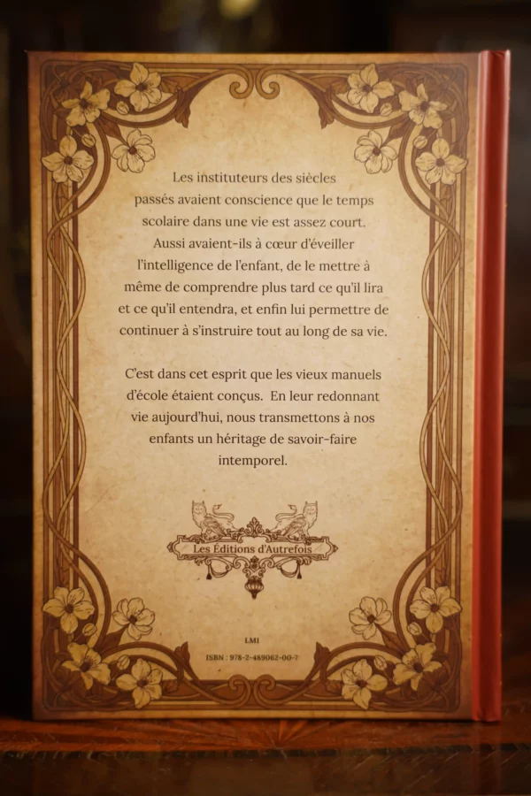 Photo du premier livret d'arithmétique des Éditions d'Autrefois